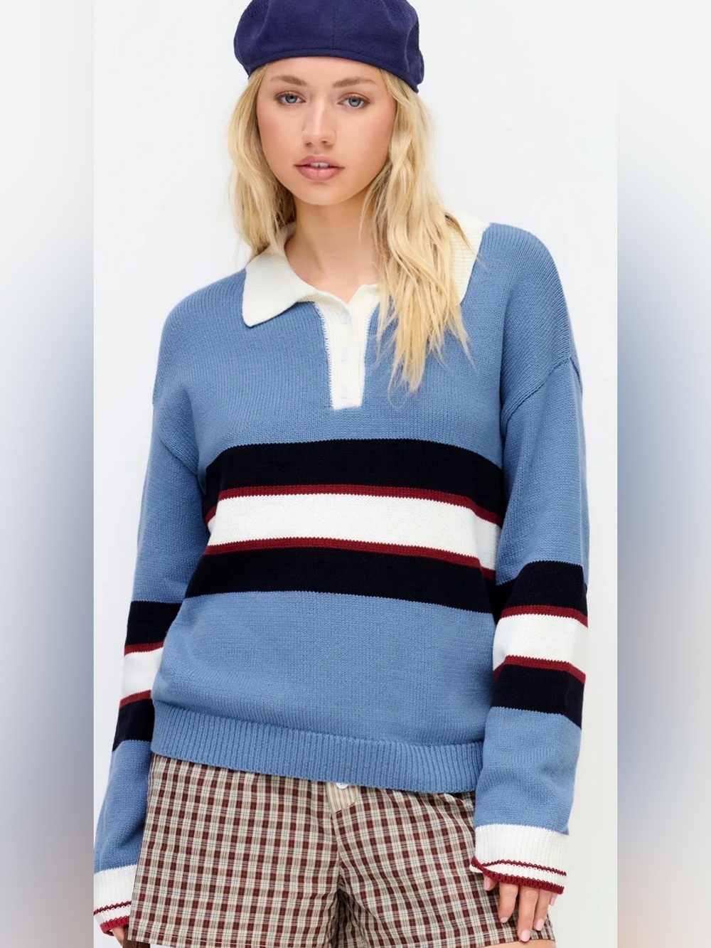 NWT - Cider Striped Polo Sweater